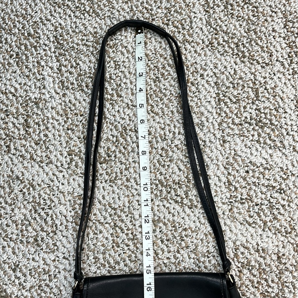 TANO BLACK LEATHER HANDBAG SHOULDER BAG MADE IN HONG KONG - Picture 14 of 15